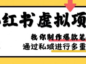 小红书虚拟资料项目怎么玩，新手入门到精通全攻略