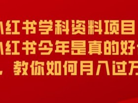 小红书学科资料项目拆解，一步步教你快速实现引流成交