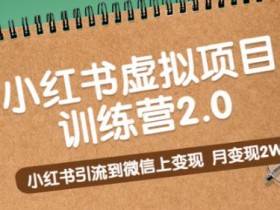 小红书虚拟资料项目从0到月入1万，全流程教学