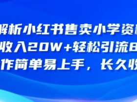 小红书短剧如何快速变现，无成本高收益的搬砖模式解析