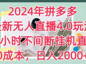 拼多多无人直播的成本高吗，低投入高回报的操作模式揭秘