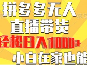 拼多多无人直播未来趋势分析，为什么这是2025年的创业风口？