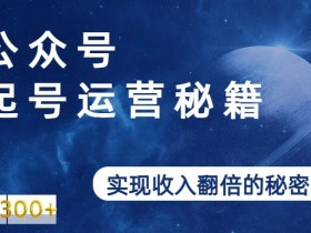 公众号流量主如何用矩阵号扩大收益，从单号到多号的玩法解析