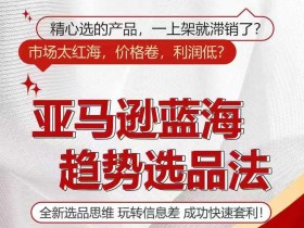 亚马逊运营全套教学资源分享，零基础也能快速上手