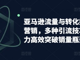 亚马逊运营全套教学资源分享，零基础也能快速上手